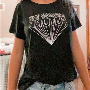 ✨ “rasing the future” black tee